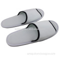 White velvet disposable hotel slippers